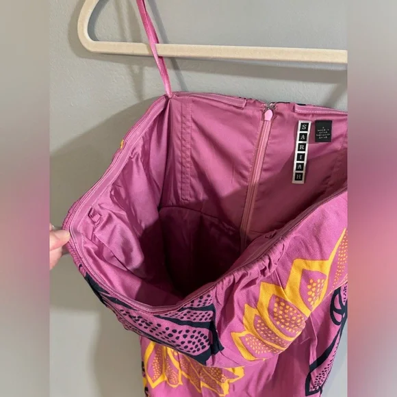 Sariah from Anthropologie Convertible strapless floral pink dress‎ Size 4 - Picture 5 of 12